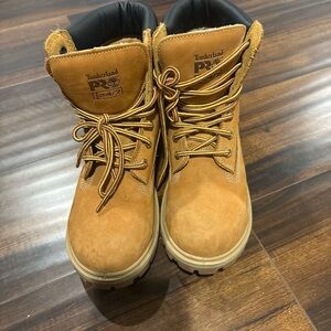 Timberland PRO Tan Nubuck Lace-Up Work Boots